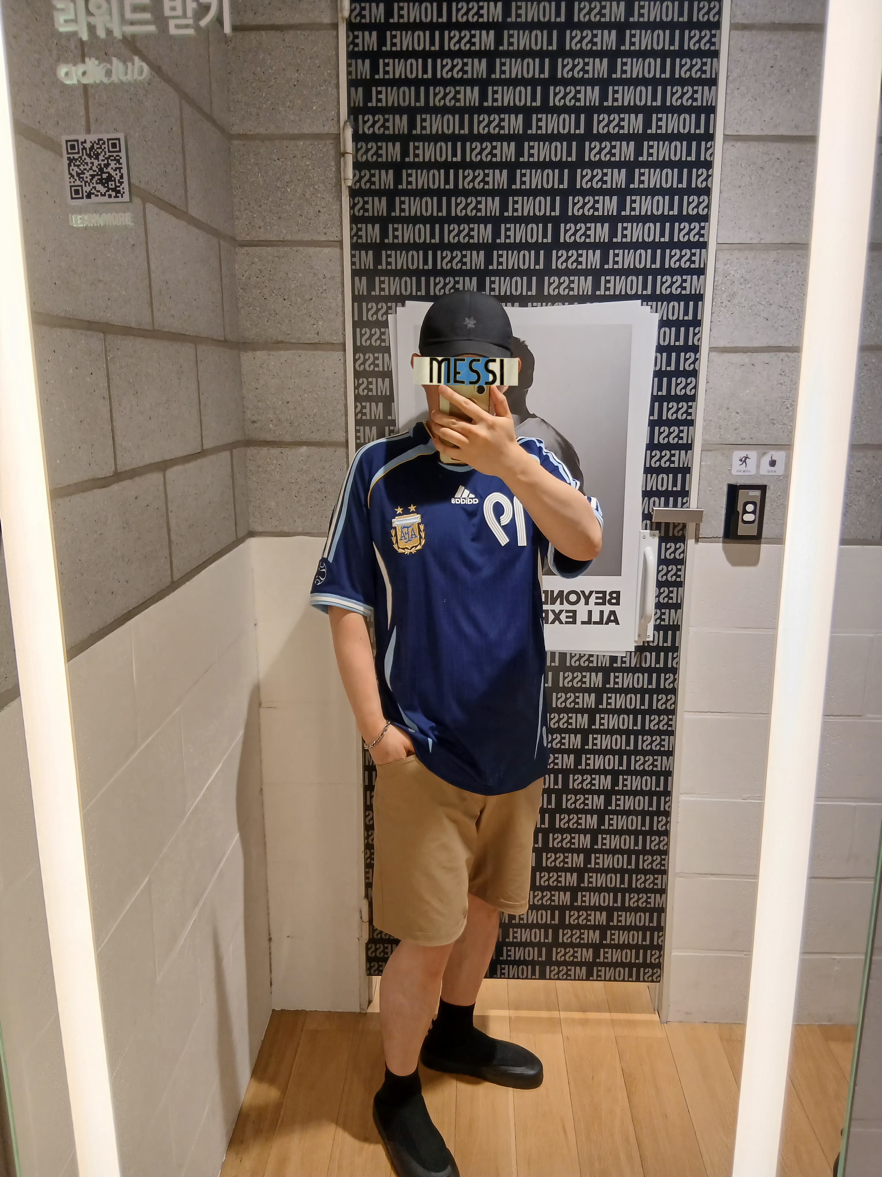 Adidas Argentina Away Jersey 2006 Dark Blue - KR Sizing (Non Marking Ver.), Adidas Argentina Away Jersey 2006 Dark Blue - US Sizing (Non Marking Ver.) 착용 스타일 - 2