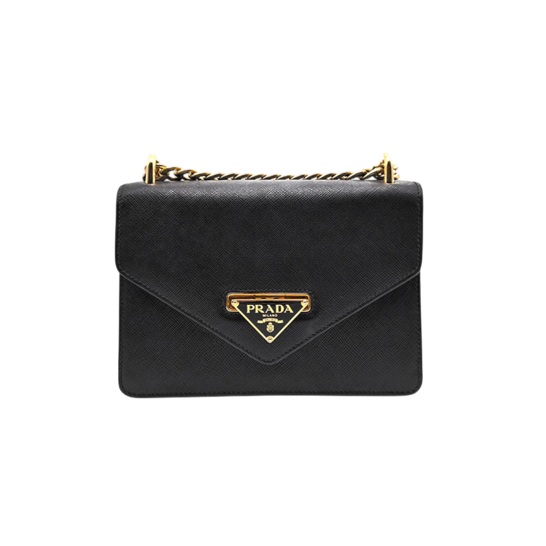 ITIGNC8BHEMU Prada Saffiano Envelope Chain Shoulder Bag