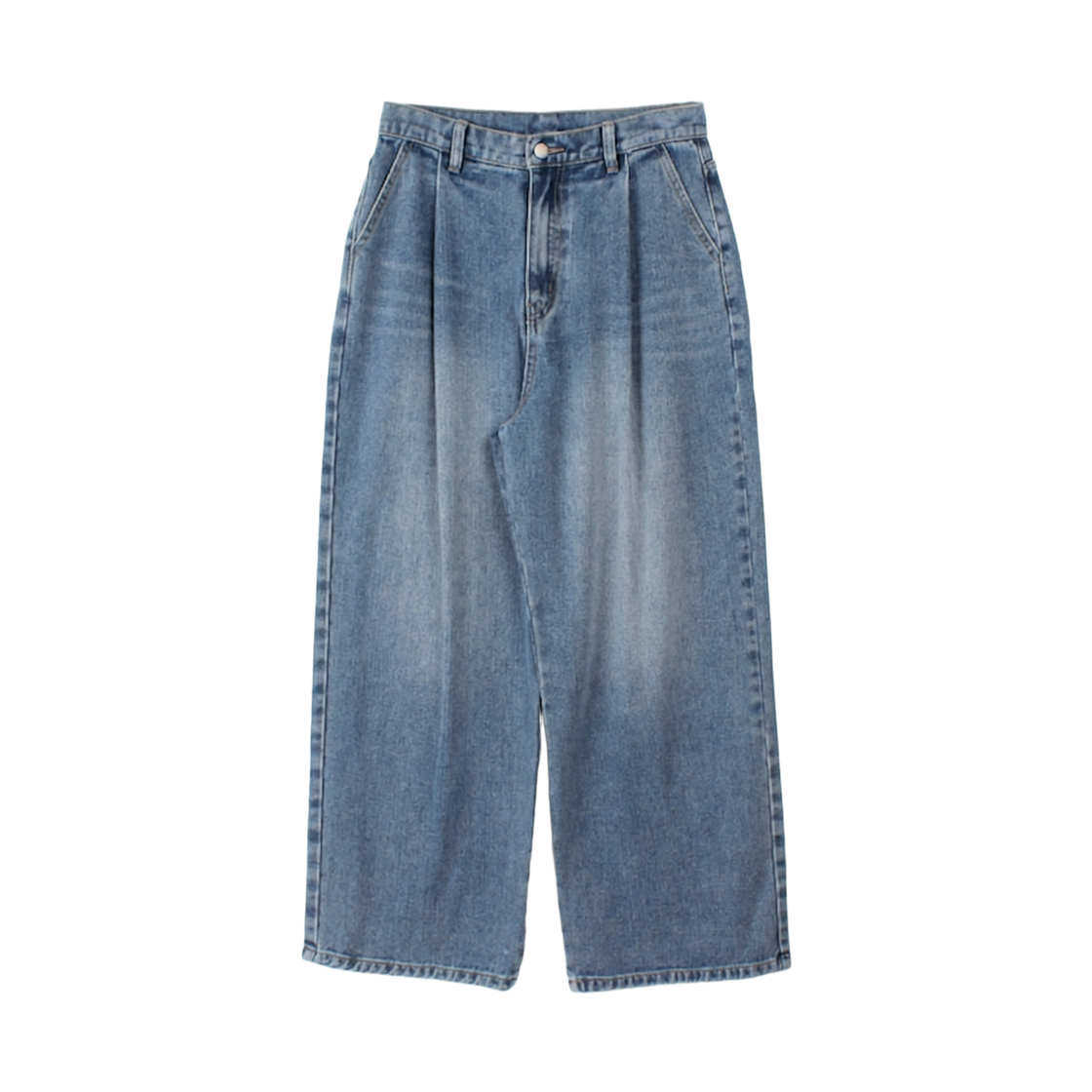 GW3927-블루 GCLIP Highlight Worthing Pin-Tuck Ballon Wide Jeans Blue
