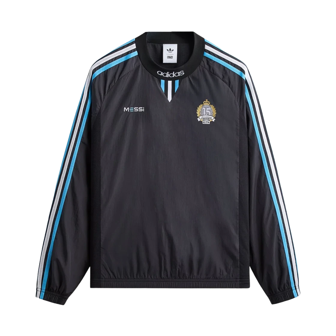 KR0053 Adidas x Kith x Messi Football Track Pullover Black - JP Sizing