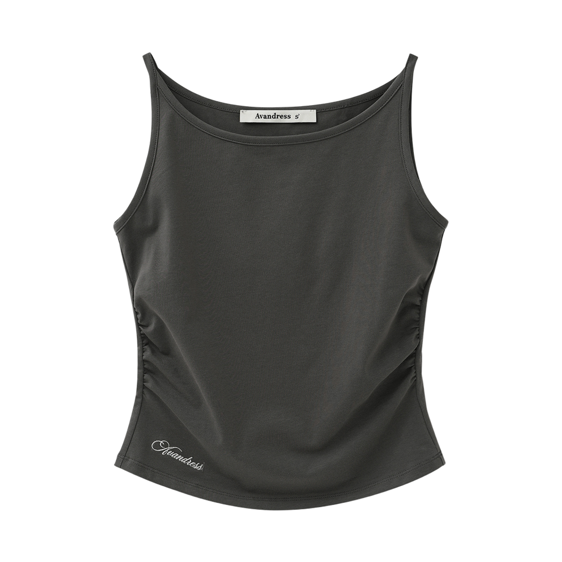 어반드레스 루핀 보트넥 셔링 슬리브리스 차콜(Avandress Rupin Boat-Neck Shirring Sleeveless Charcoal)