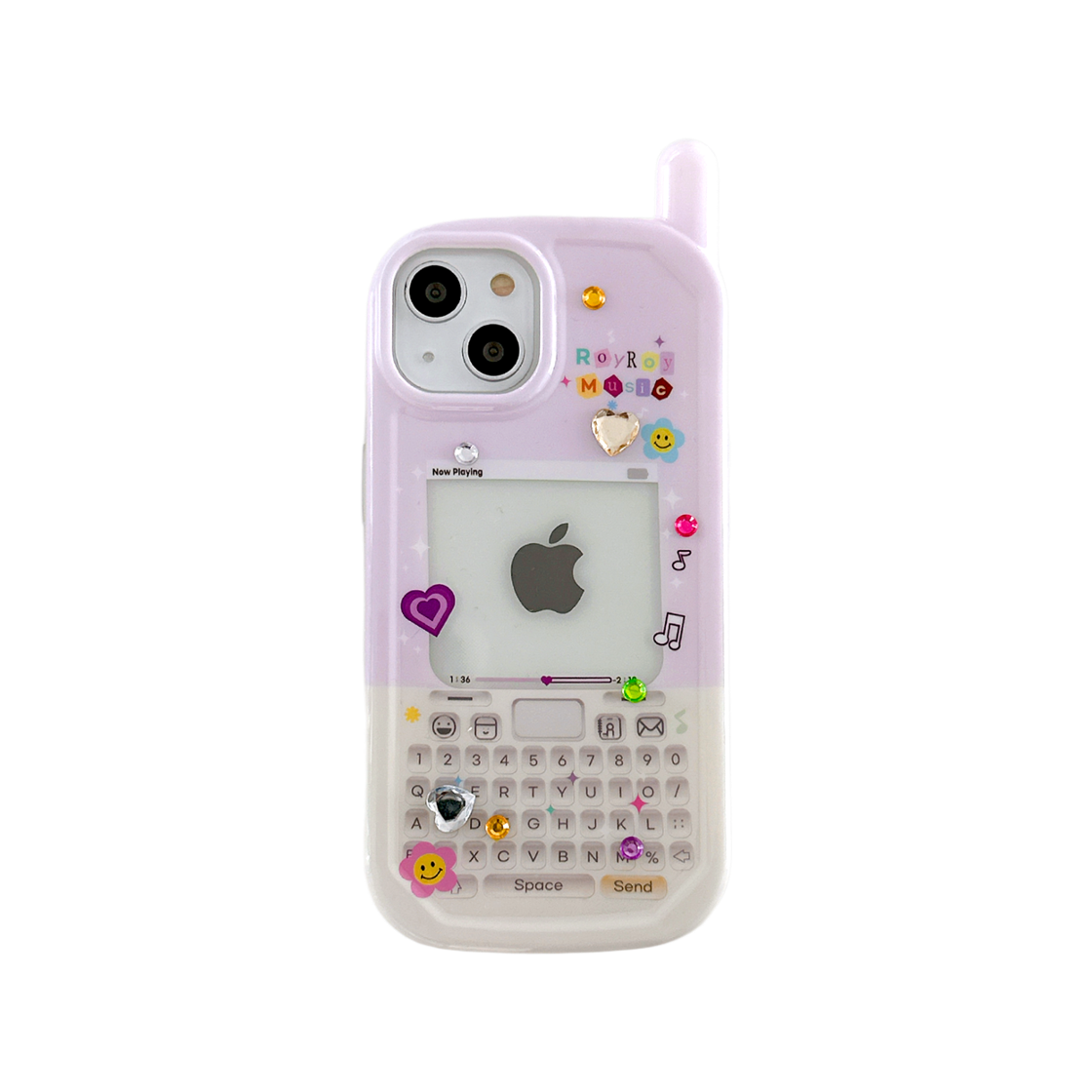 로이로이 큐빅 보라 포카 안테나 아이폰 케이스(ROYROY Cubic Purple Photocard Antenna iPhone Case)