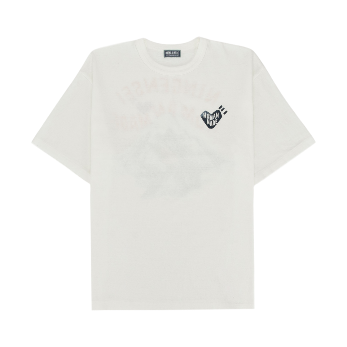 HM31CS082 Human Made Ningensei Wa Graphic T-Shirt White
