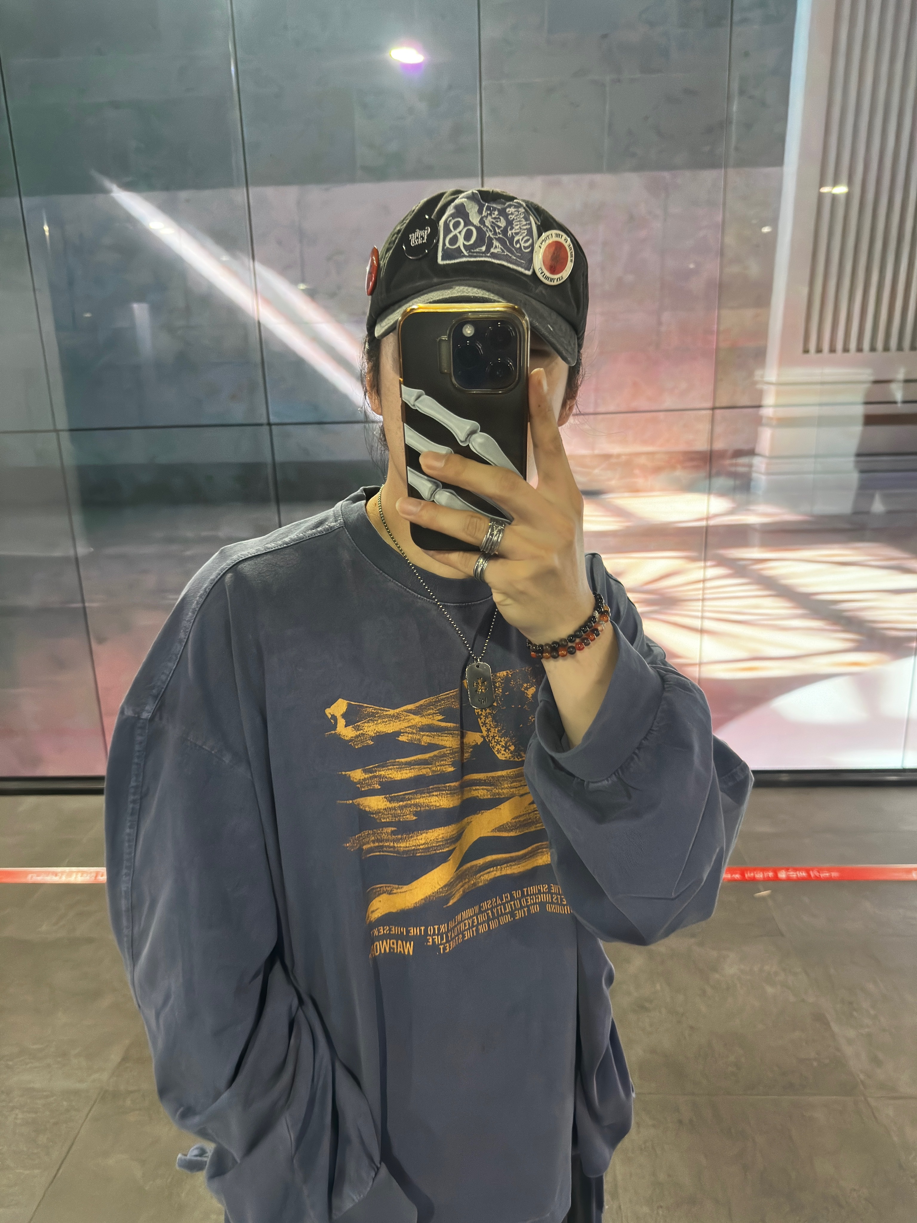 Wapworks Field Unit Mesh Jersey black, Wapworks Biker Sweat Pants Grey 착용 스타일 - 2