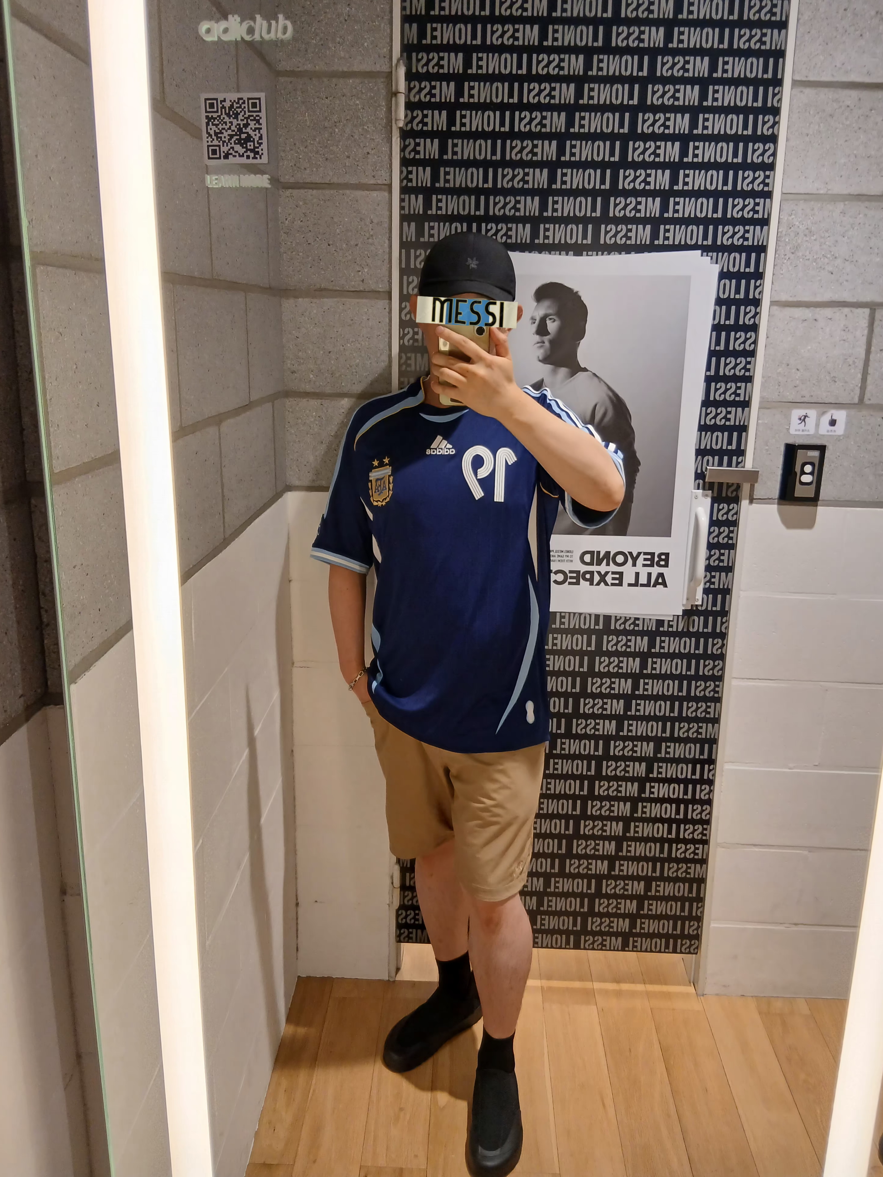 Adidas Argentina Away Jersey 2006 Dark Blue - KR Sizing (Non Marking Ver.), Adidas Argentina Away Jersey 2006 Dark Blue - US Sizing (Non Marking Ver.) 착용 스타일 - 4