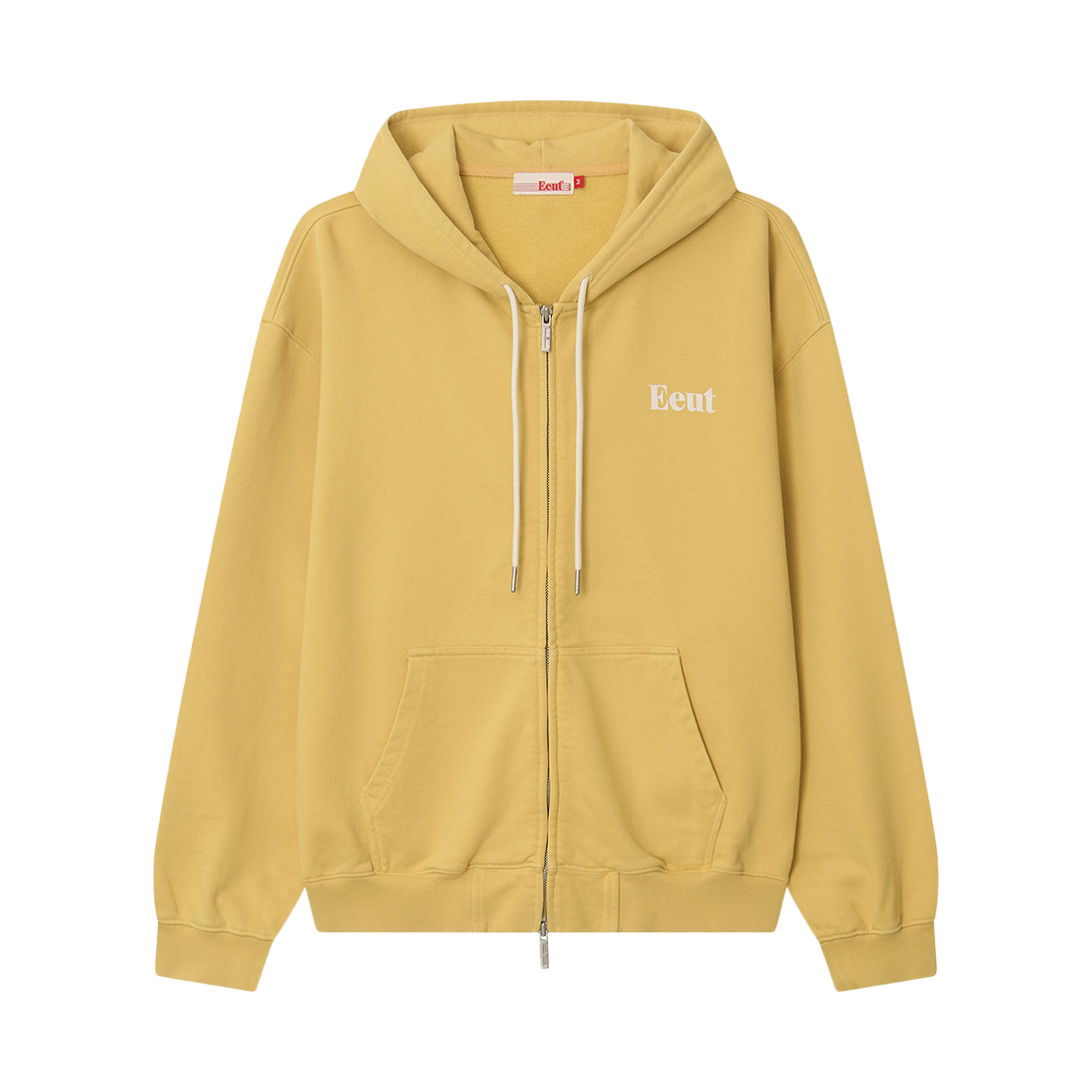 EEA1SW06YE EEUT Basic Washed Sweat Zip-Up Yellow
