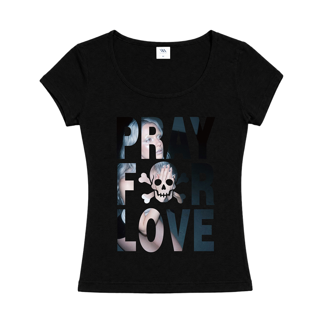 벤힛 세인틀리 러브 유넥 슬림핏 반팔티 블랙(venhit Saintly Love U-Neck Slim Fit Short Sleeve T-Shirt Black) - 2