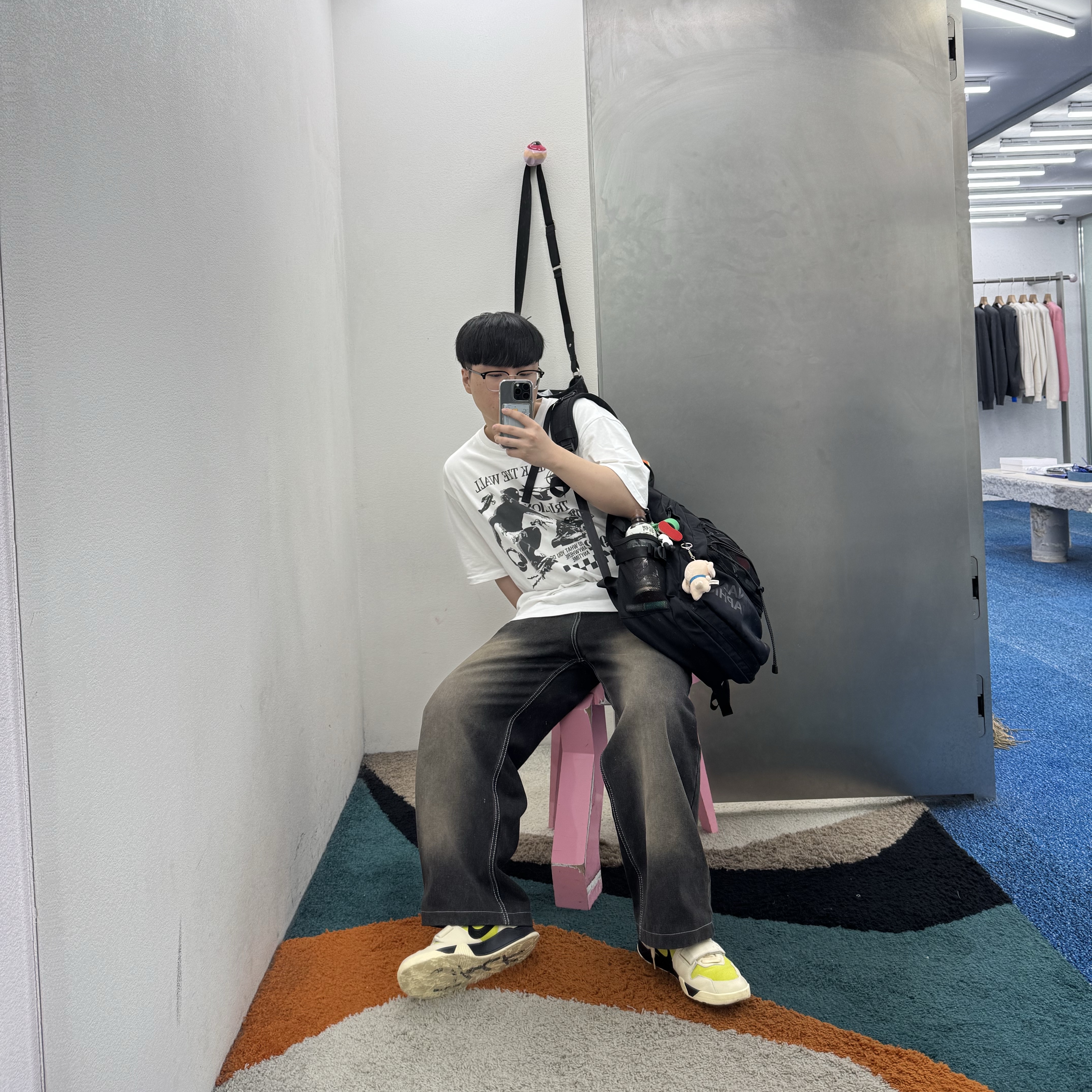Jordan x Travis Scott Jumpman Jack TR Bright Cactus 착용 스타일