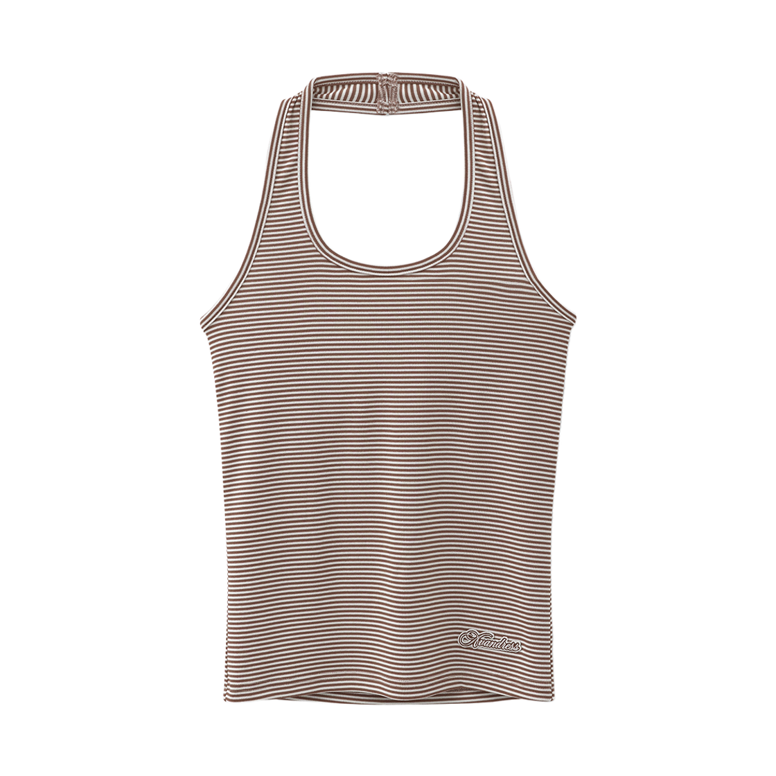 어반드레스 티안 스트라이프 홀터 슬리브리스 브라운(Avandress Tian Stripe Halter Sleeveless Brown) - 1