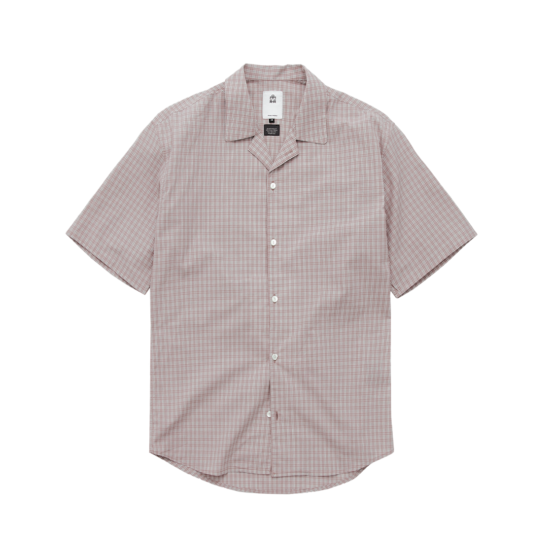 폴리테루 1/2 박스 셔츠 (재패니즈 패브릭) 더스티 핑크(Polyteru 1/2 Box Shirt (Japanese Fabric) Dusty Pink)