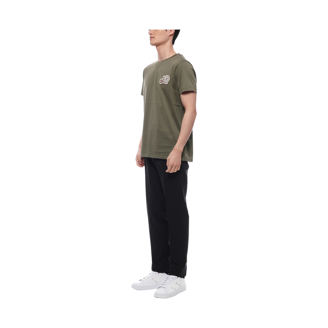 [25% 쿠폰] 몽클레르 로고 패치 티셔츠 카키 - 25SS([25% 쿠폰] Moncler Logo Patch T-Shirt Khaki - 25SS) - 4