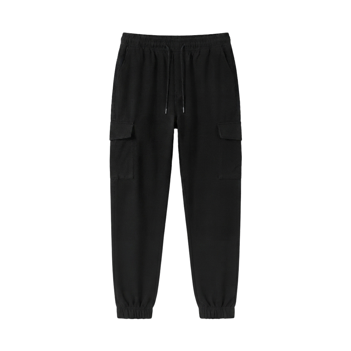 GC8685-블랙 GCLIP Banding Spandex Pocket Cargo Cotton Jogger Pants Black