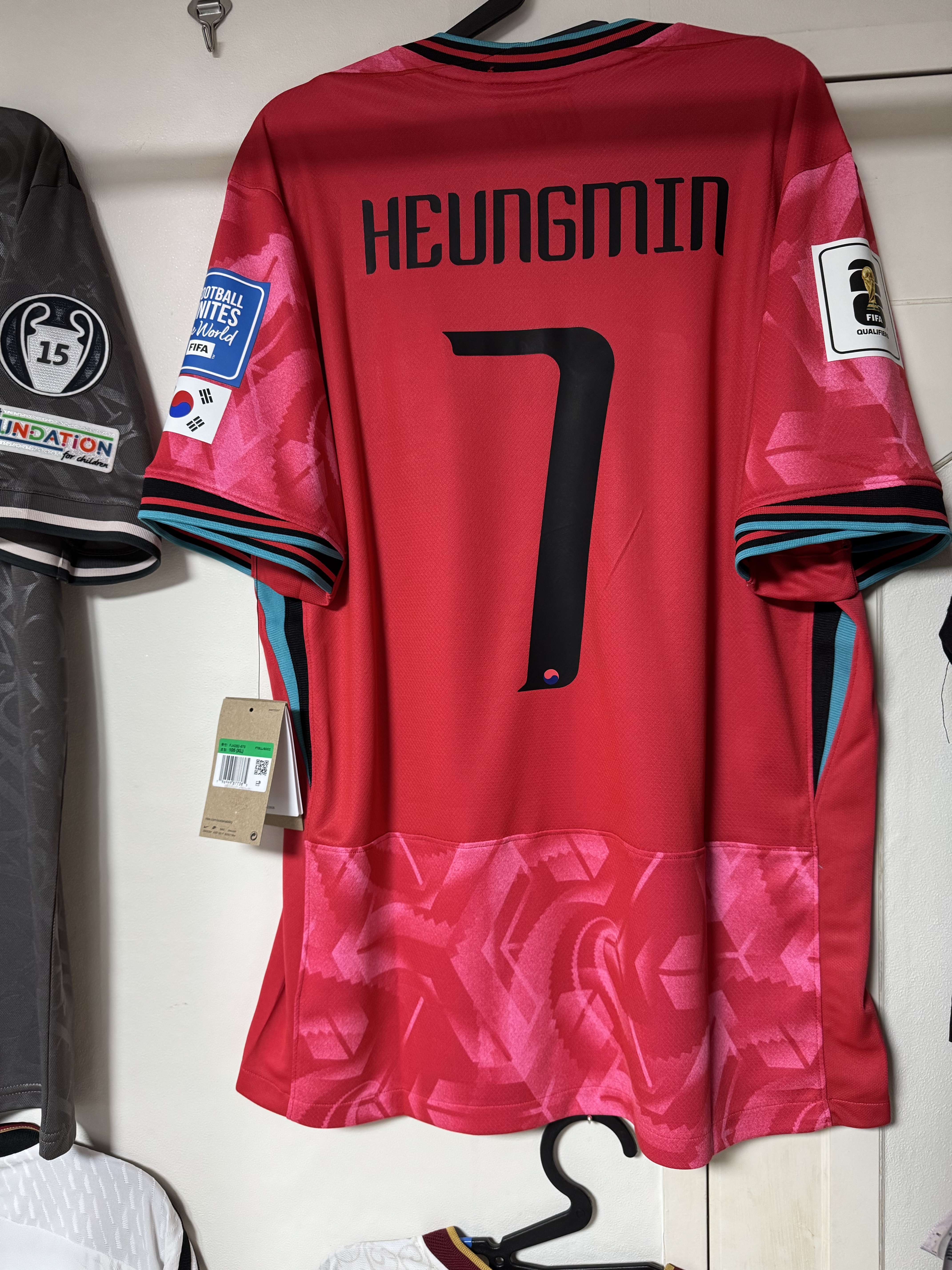Nike Korea 2023/24 Dri-Fit Stadium Home Replica Jersey Black Global Red - Asia (Non Marking Ver.) 착용 스타일 - 1