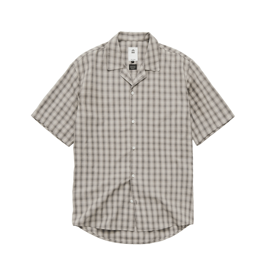 폴리테루 1/2 박스 셔츠 (재패니즈 패브릭) 베이지 옴브레(Polyteru 1/2 Box Shirt (Japanese Fabric) Beige Ombre)