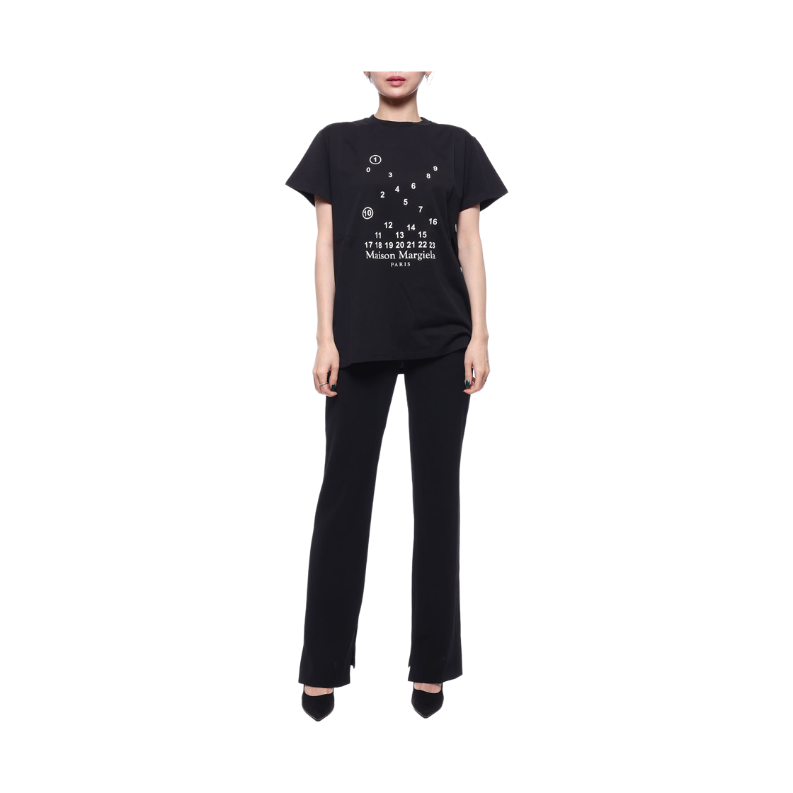 [25% 쿠폰] (W) 메종 마르지엘라 뉴메릭 로고 티셔츠 블랙([25% 쿠폰] (W) Maison Margiela Numeric Logo T-Shirt Black) - 3