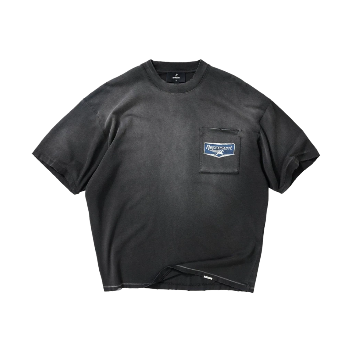 리프레젠트 낫띵 패스터 티셔츠 스테인드 블랙 - 26SS(Represent Nothing Faster T-Shirt Stained Black - 26SS)