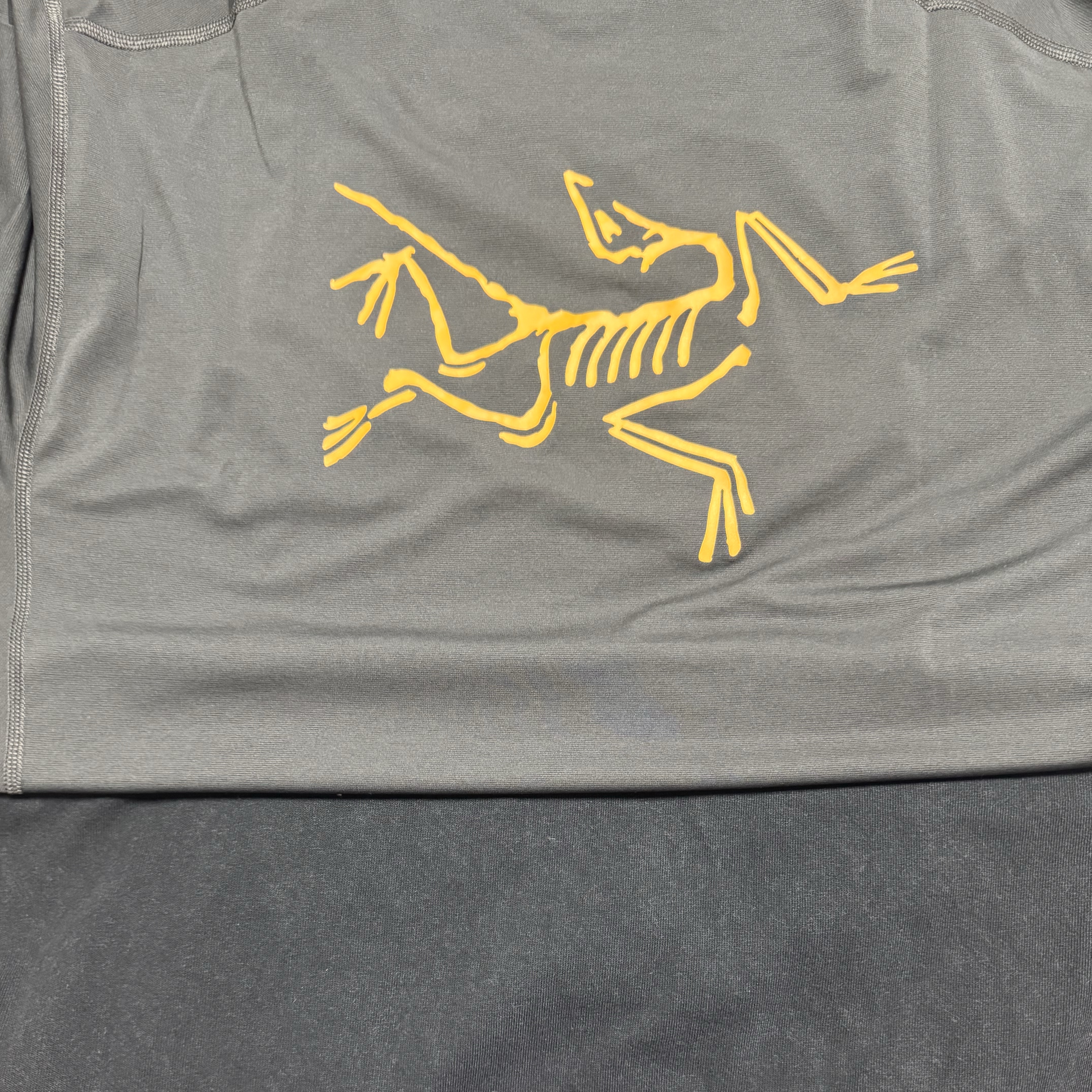 Arc'teryx Motus Arcword Crew SS T-Shirt Black Heather 착용 스타일