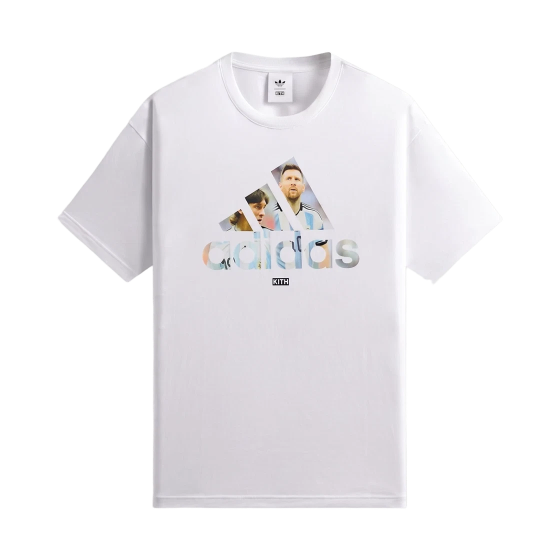 KU4264 Adidas x Kith x Messi Football Graphic T-Shirt White - JP Sizing