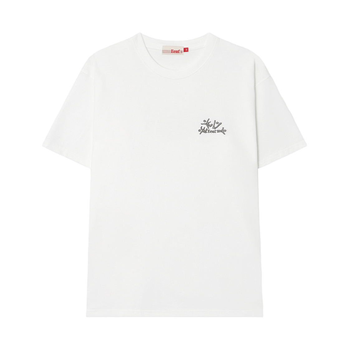 이우트 후레이 엠브로이더드 티셔츠 화이트(EEUT Hooray Embroidered T-Shirt White)