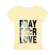 venhit Saintly Love U-Neck Slim Fit Short Sleeve T-Shirt Yellow