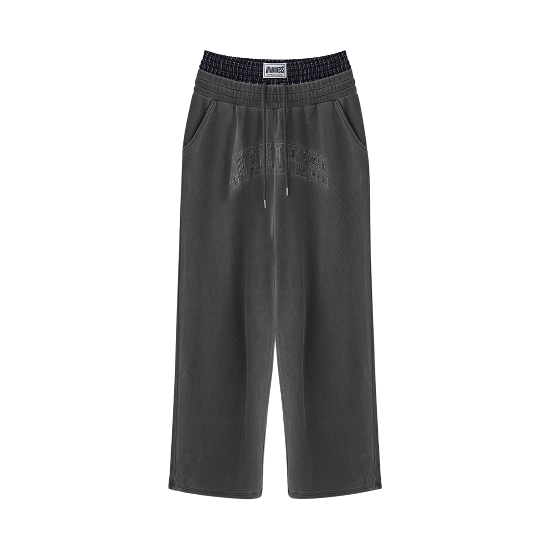 어반드레스 88 펠트 3D 피그먼트 와이드 새깅 팬츠 다크 그레이(Avandress 88 Felt 3D Pigment Wide Sagging Pants Dark Grey)