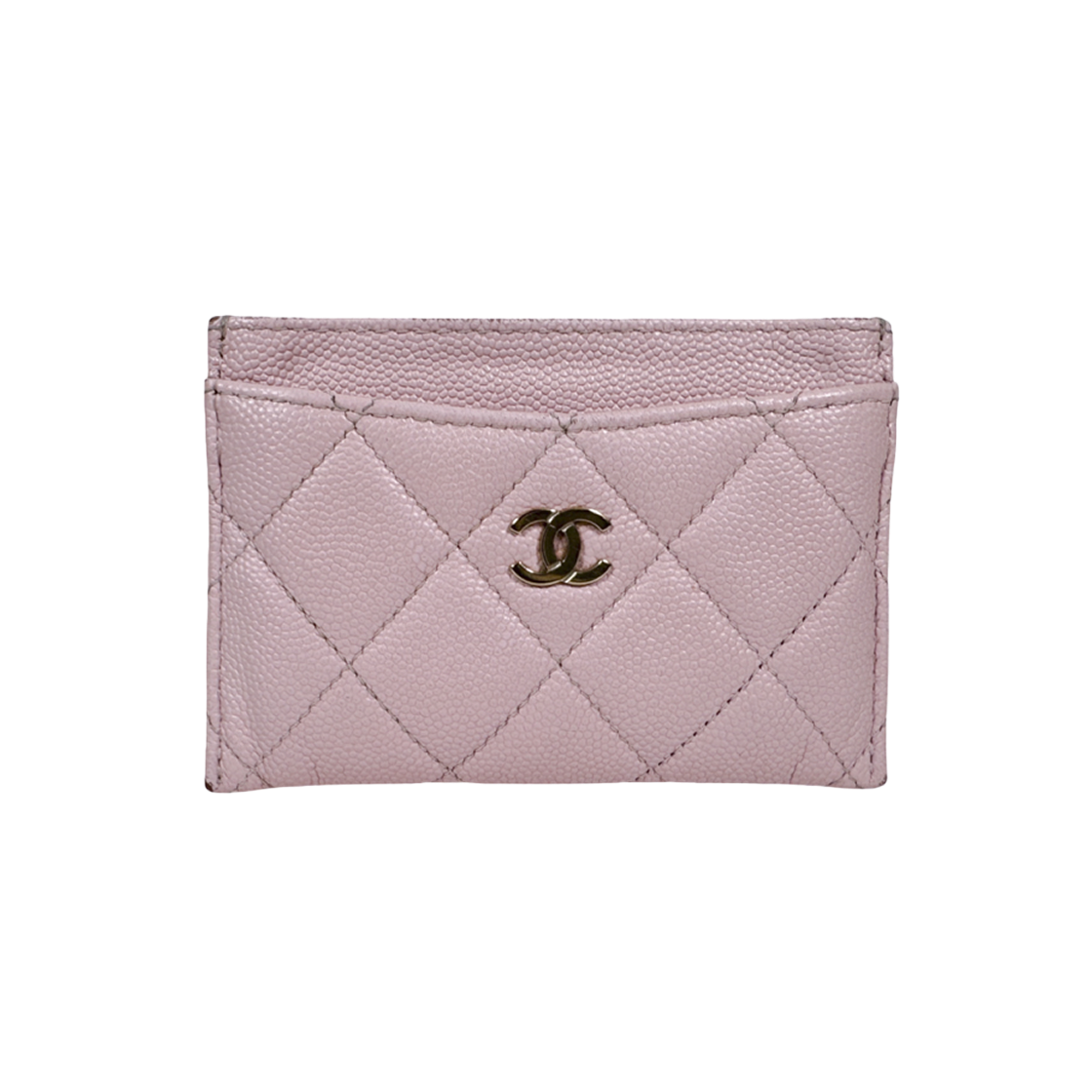 샤넬 클래식 캐비어 카드 홀더 지갑 금장 핑크 AP0213 Y33352(Chanel Classic Caviar Card Holder Wallet Gold Hardware Pink AP0213 Y33352) - 1