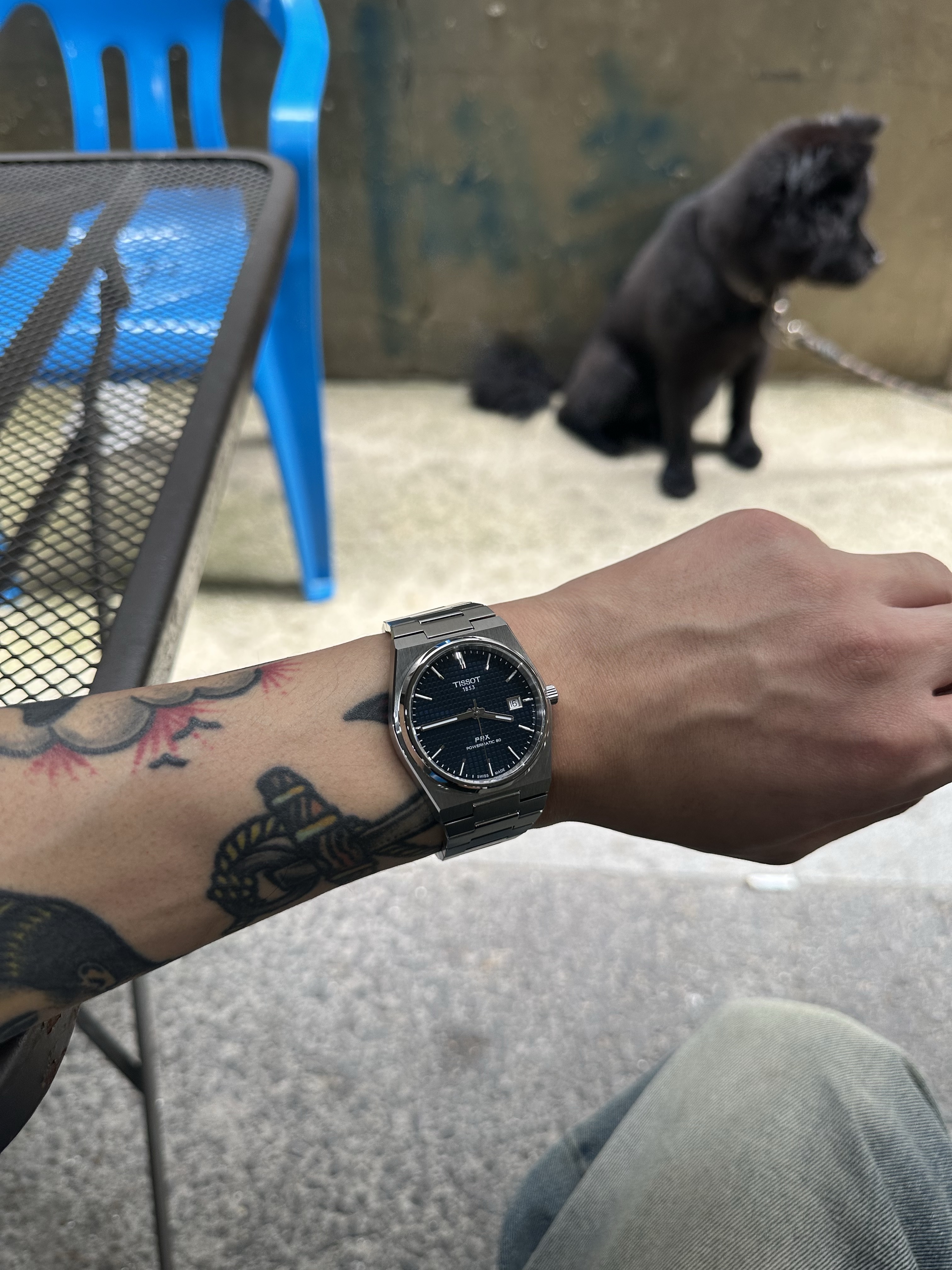 Tissot PRX Powermatic 80 40mm Steel Blue 착용 스타일