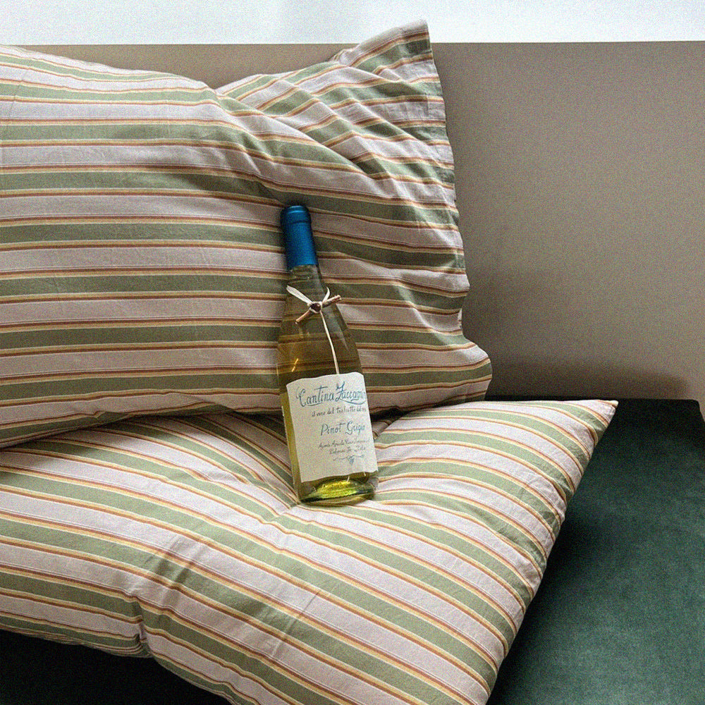 무성화 우디 그린 스트라이프 60수 순면 베개커버 50x70cm(MUSEONGHWA Woody Green Stripe 60 Pure Cotton Pillow Cover 50x70cm) - 5