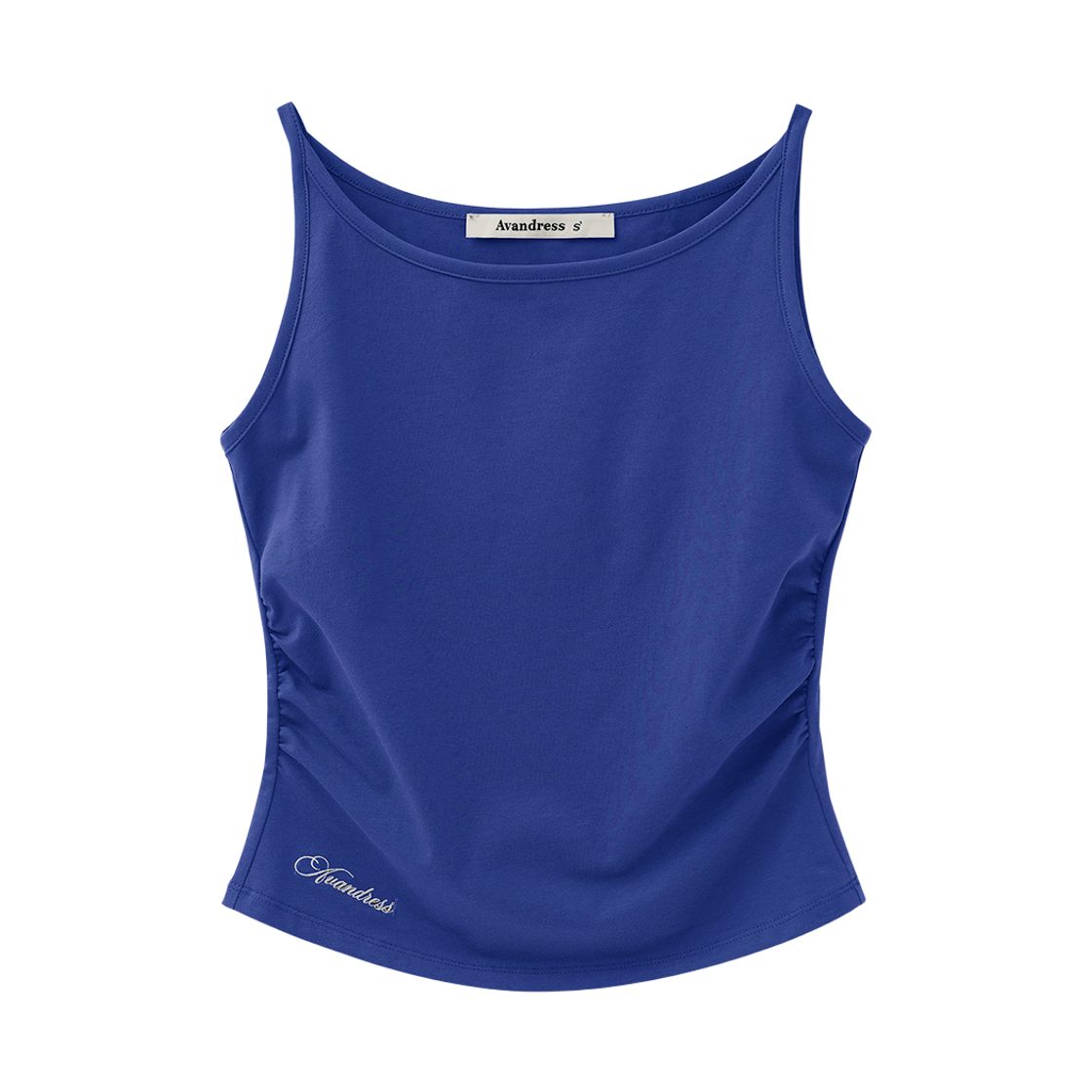 어반드레스 루핀 보트넥 셔링 슬리브리스 블루(Avandress Rupin Boat-Neck Shirring Sleeveless Blue)