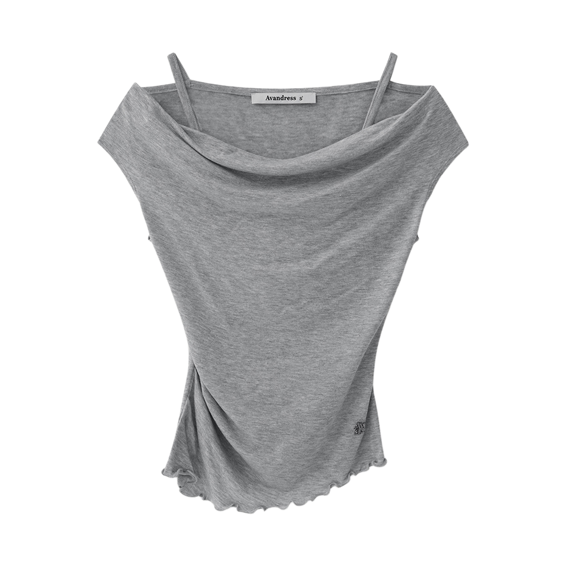 AD62TS13GR Avandress Summer Rena Layered Tee Grey