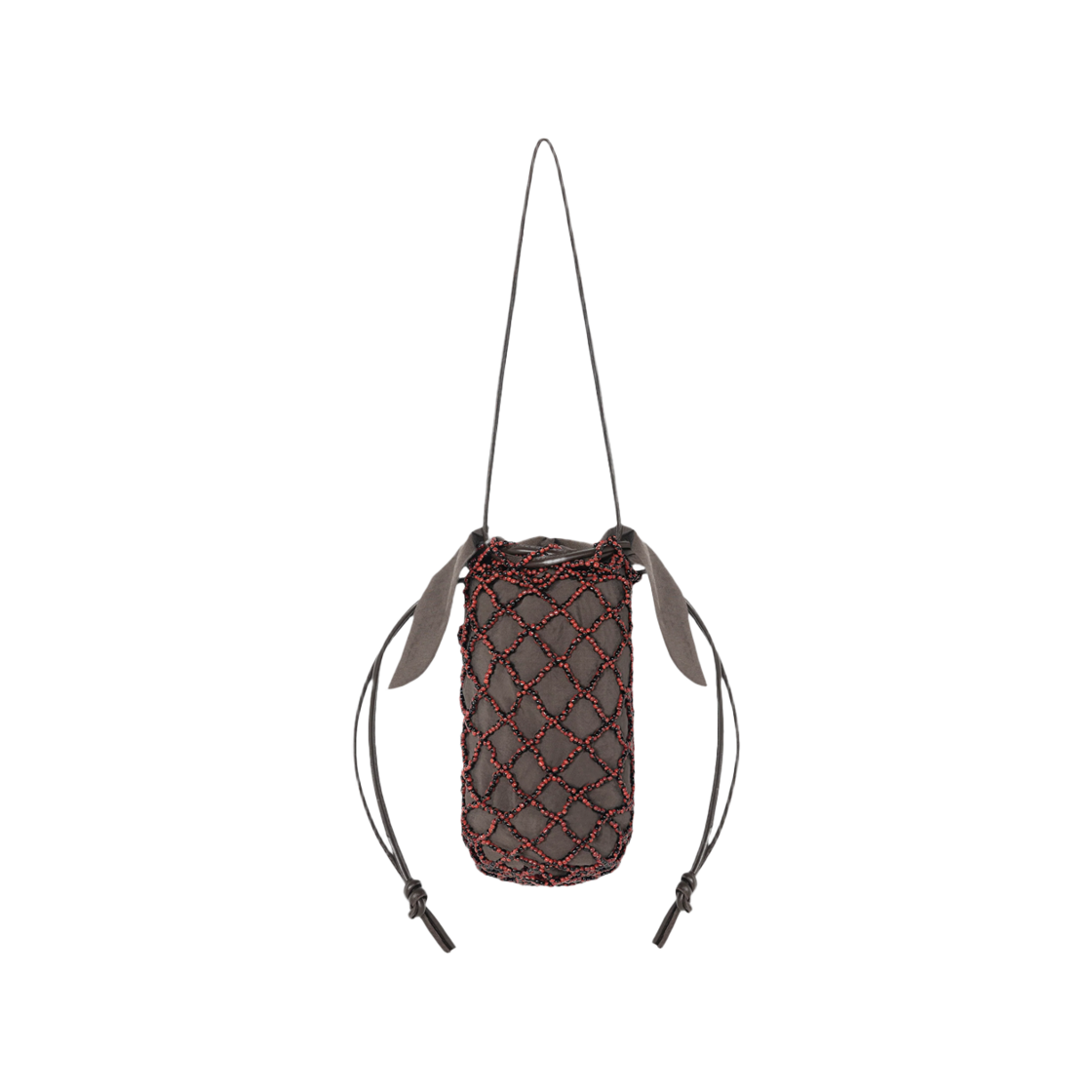 코데라 우먼 핸드메이드 비디드 네트 백 브라운 - 26FW(Cordera Women Handmade Beaded Net Bag Brown - 26FW)
