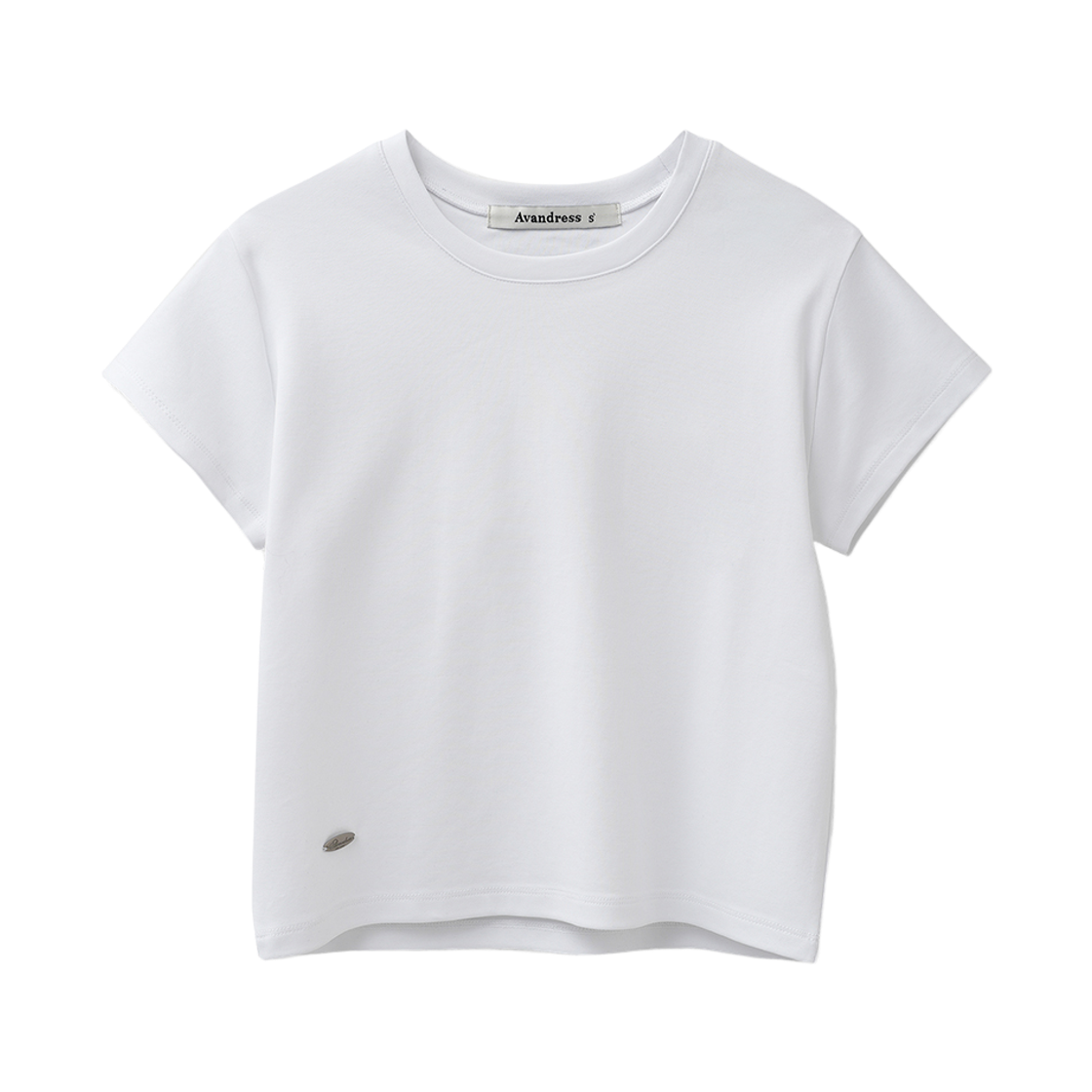 어반드레스 엘린 매트 라운드 넥 티셔츠 화이트(Avandress Eline Mate Round Neck T-Shirt White)