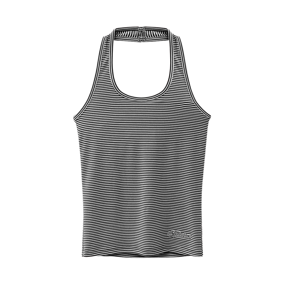 어반드레스 티안 스트라이프 홀터 슬리브리스 블랙(Avandress Tian Stripe Halter Sleeveless Black) - 1