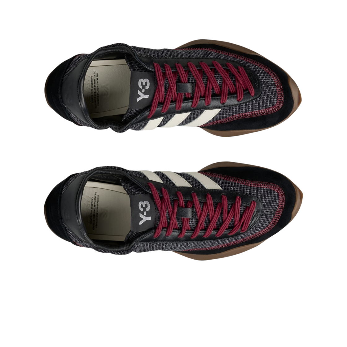 Y-3 도쿄 워프 블랙 액티브 마룬(Y-3 Tokyo Warped Black Active Maroon) - 2