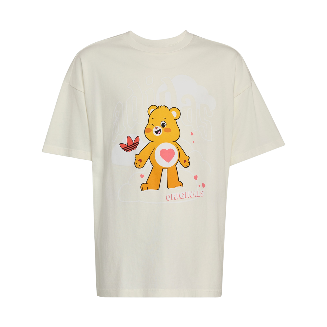 KS1736 (Kids) Adidas x Care Bears Slim 3-Stripes T-Shirt Off White - KR Sizing