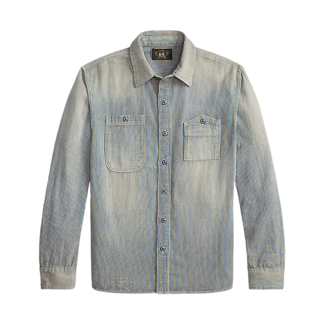 더블알엘 인디고 스트라이프 트윌 워크셔츠 블루 스트라이프(Double RL Indigo Stripe Twill Workshirt Blue Stripe)