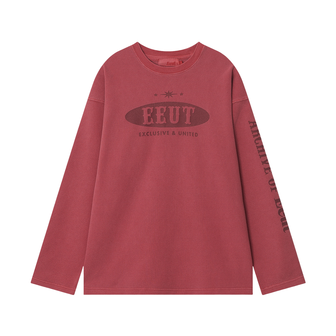 EEA1TS04RD EEUT Pigment Dyed Pk Long Sleeve Red