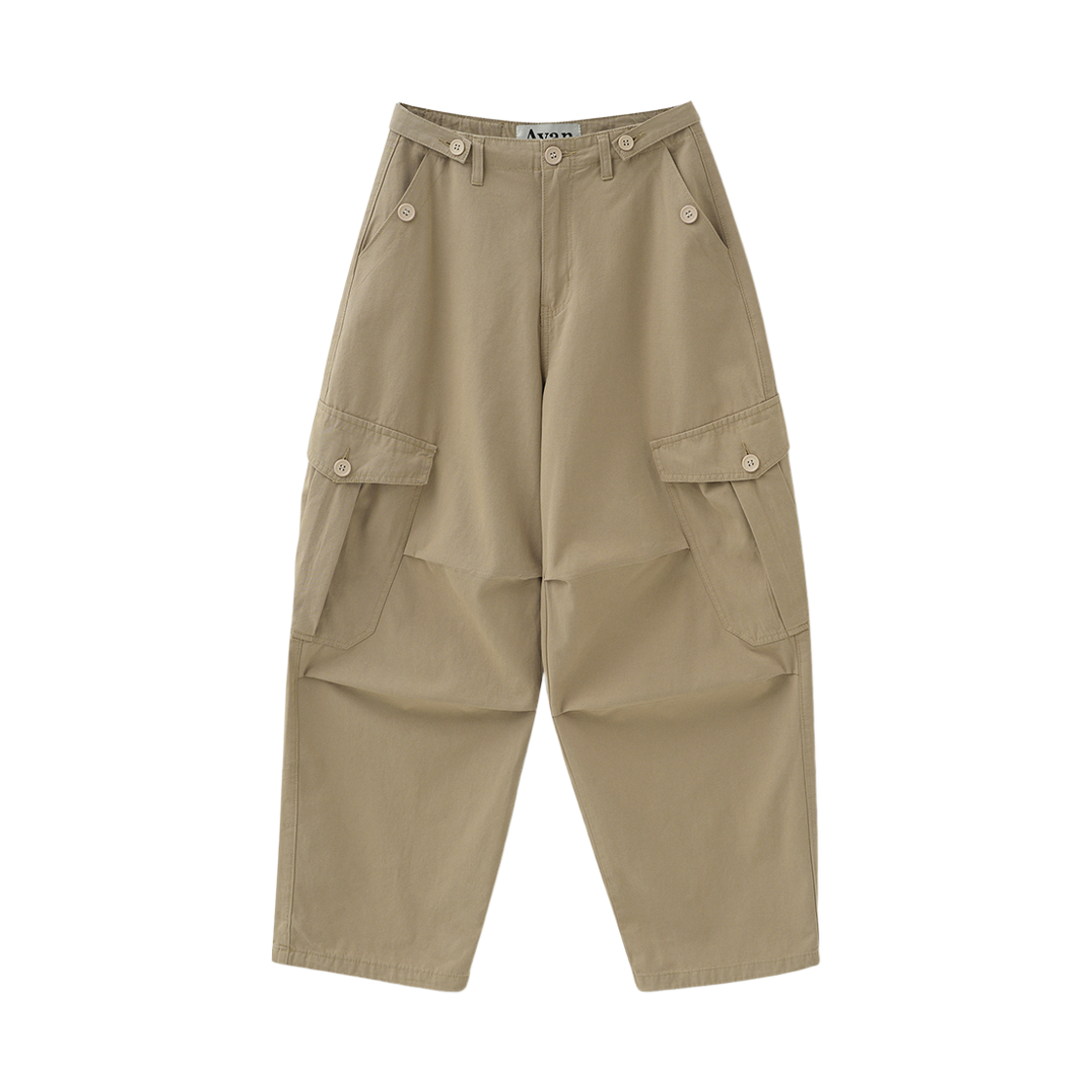 AV43PT02KHBE Avandress Enter Wide Cargo Cotton Pants Khaki Beige