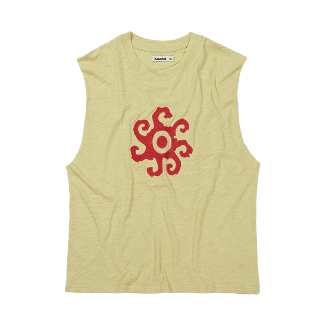 카락터 헬리오 슬리브리스 탑 스트로우 옐로우(Karactor Helio Sleeveless Top Straw yellow)