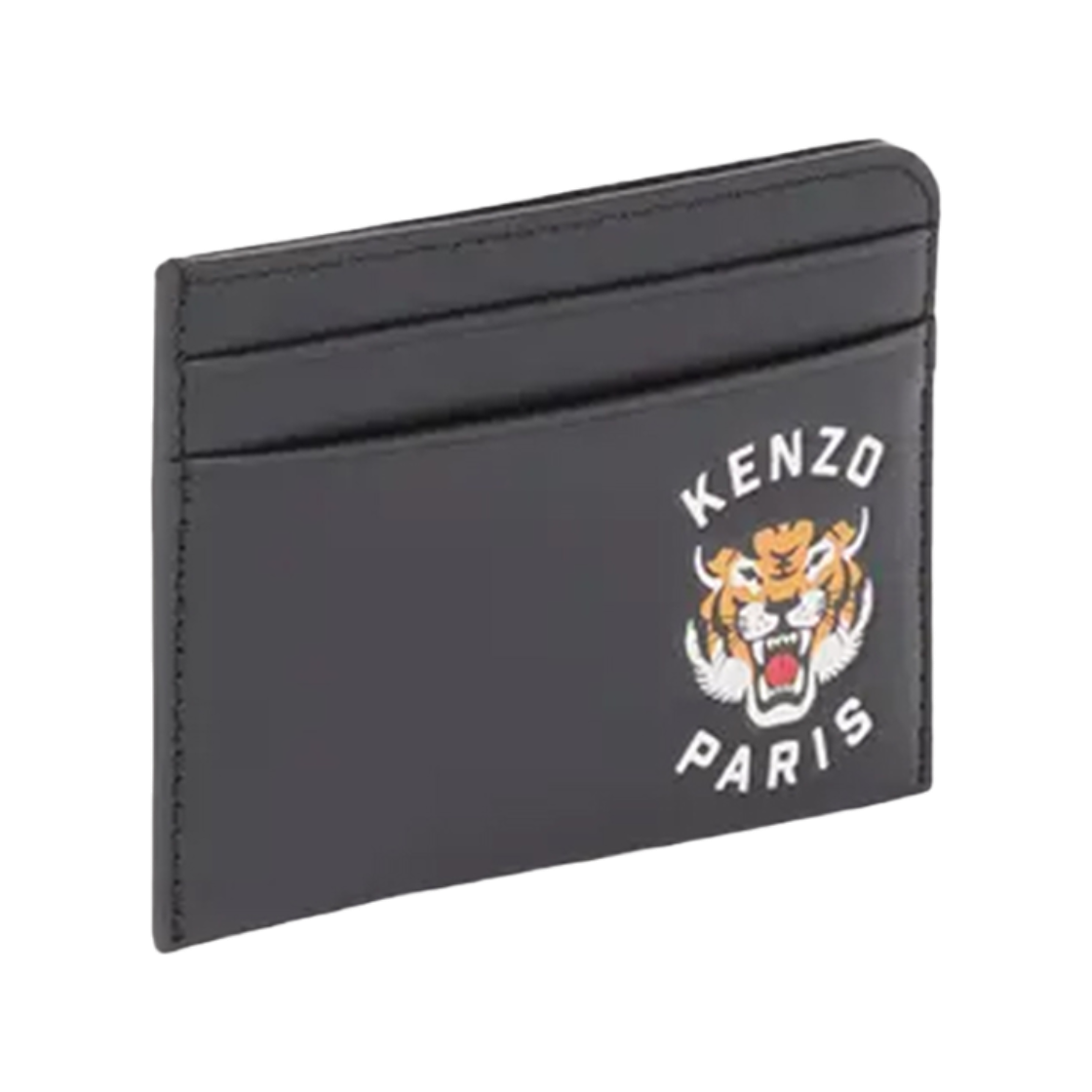 겐조 바시티 레더 카드 홀더 블랙 - 24FW(Kenzo Varsity Leather Card Holder Black - 24FW) - 1