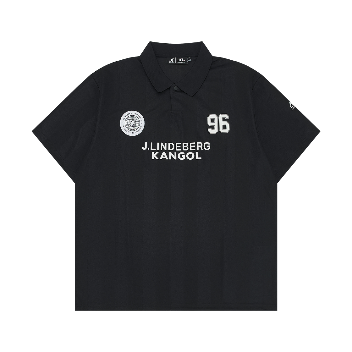 제이린드버그 x 캉골 골프웨어 폴 풋볼 져지 블랙(J.Lindeberg x Kangol Golf Wear Paul Football Jersey Black)
