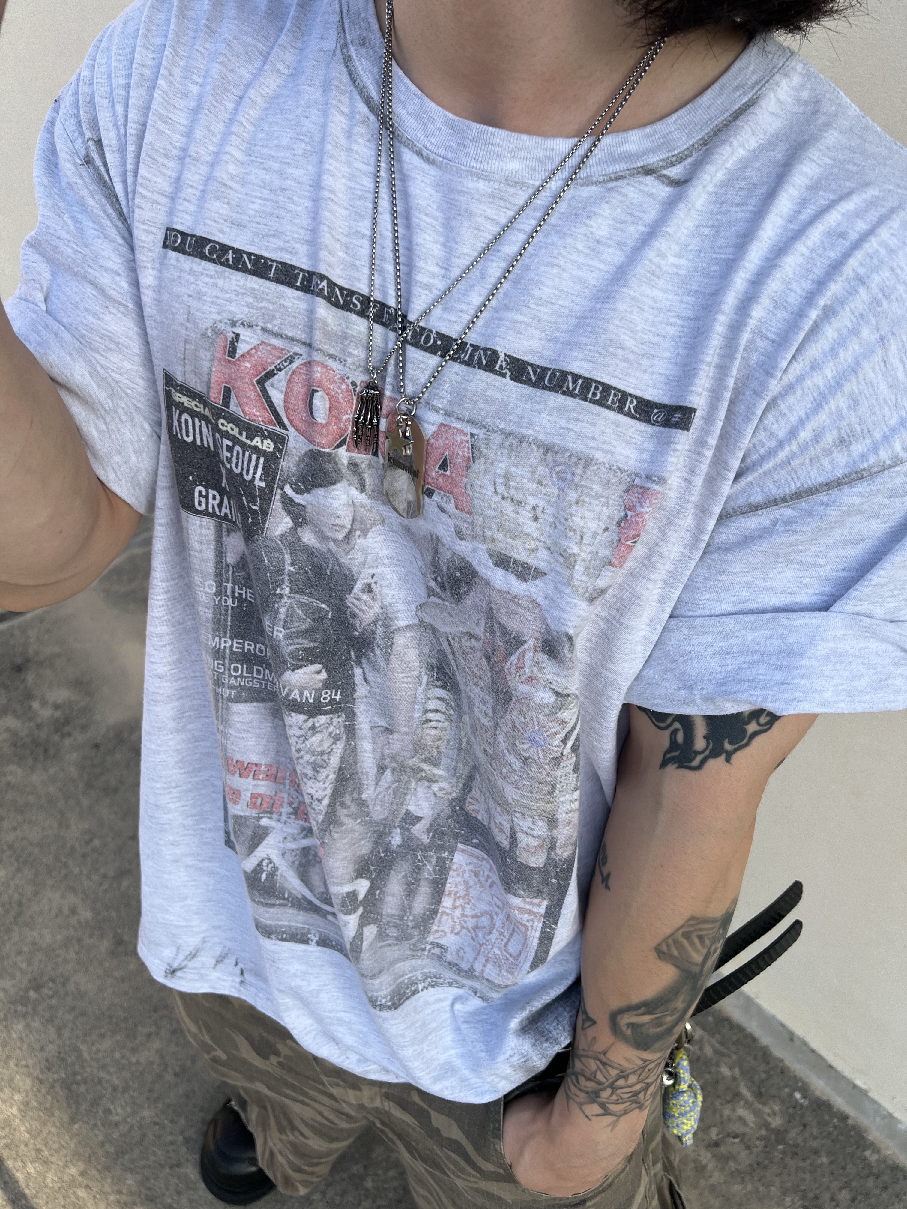 Epr. Layer Double Strap Belt, [KREAM Exclusive] Kamien Titan Baggy Pants Kream Camo 착용 스타일 - 2