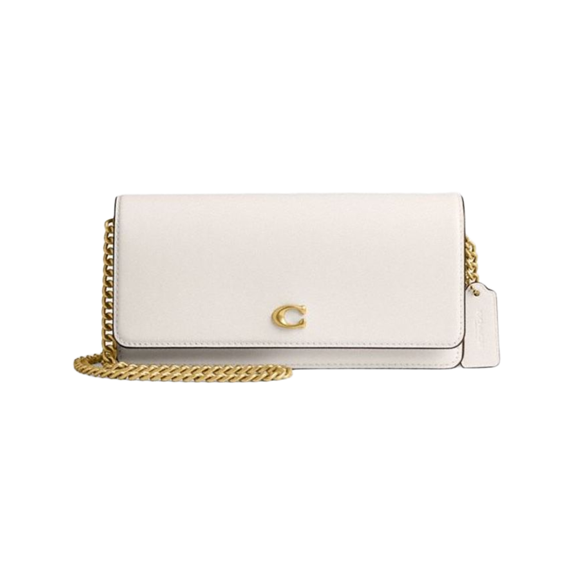 CW586-B4/HA Coach Evie Long Wallet with Chain Off White