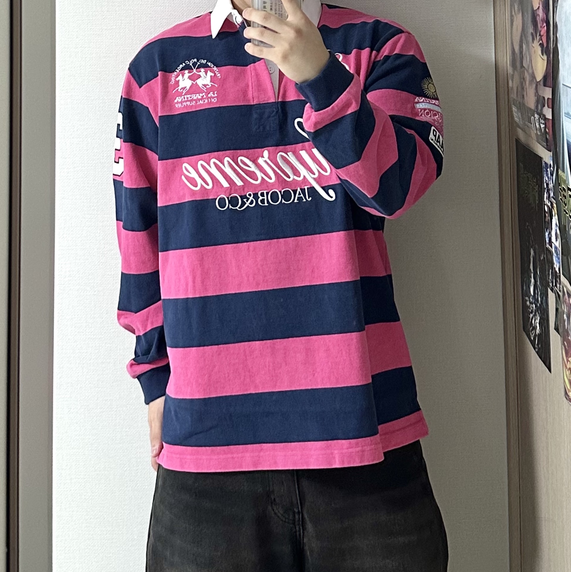 Supreme x La Martina x Jacob & Co Rugby Stripe - 26SS 착용 스타일 - 1