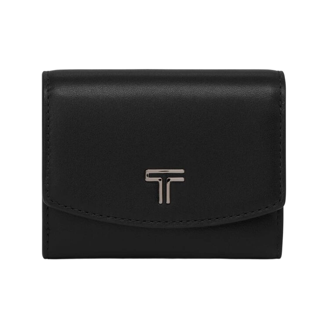 0197132DGM Tumi Belden Compact Flap Wallet Black Gunmetal