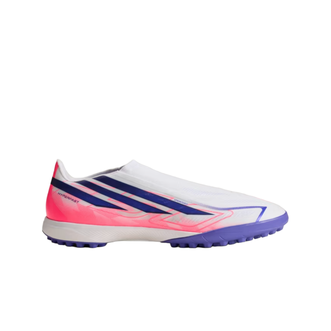 IH4585 Adidas F50 Hyperfast League Laceless Astro Turf Cloud White Solar Purple