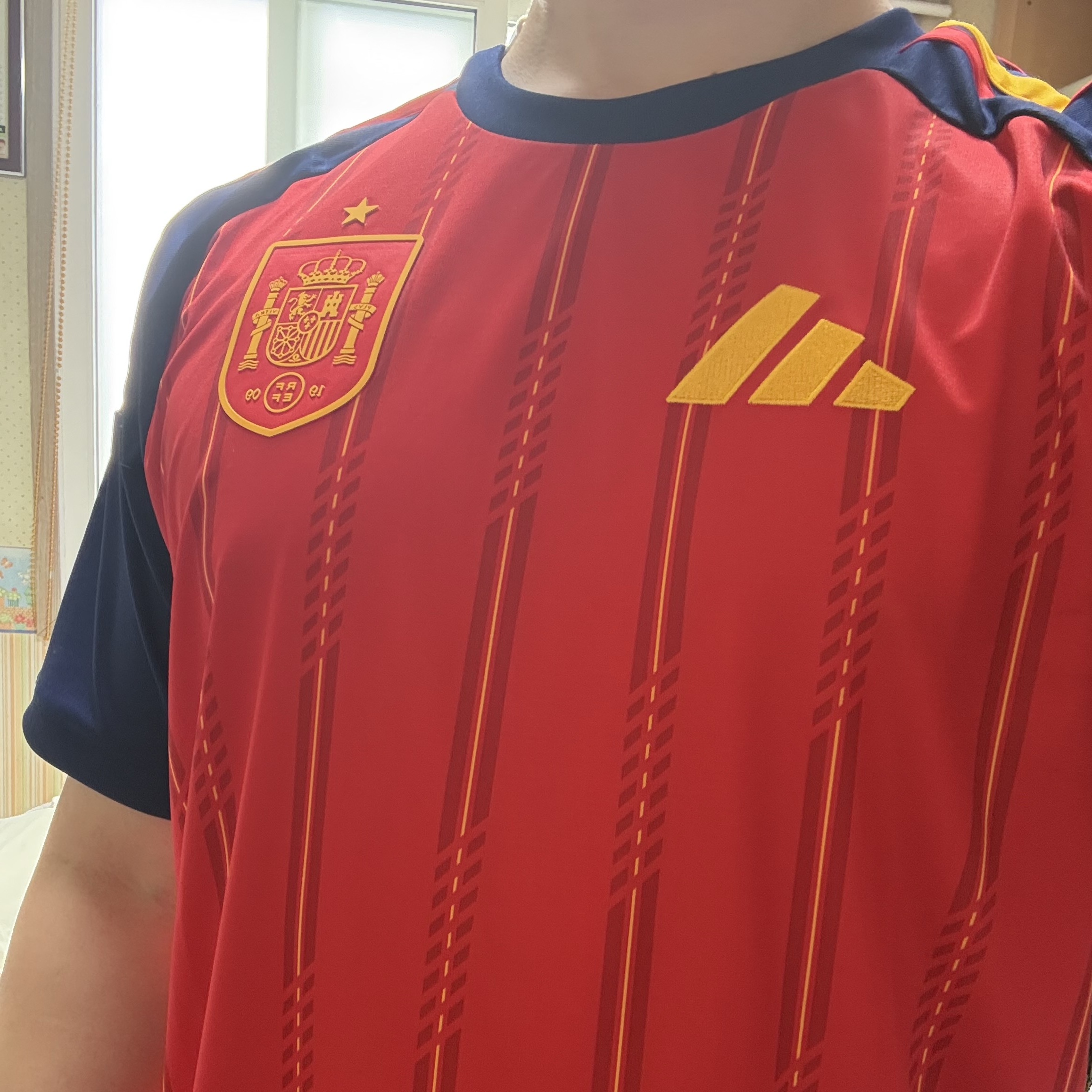 Adidas Spain 2026 Home Jersey Vivid Red - KR Sizing (Non Marking Ver.) 착용 스타일
