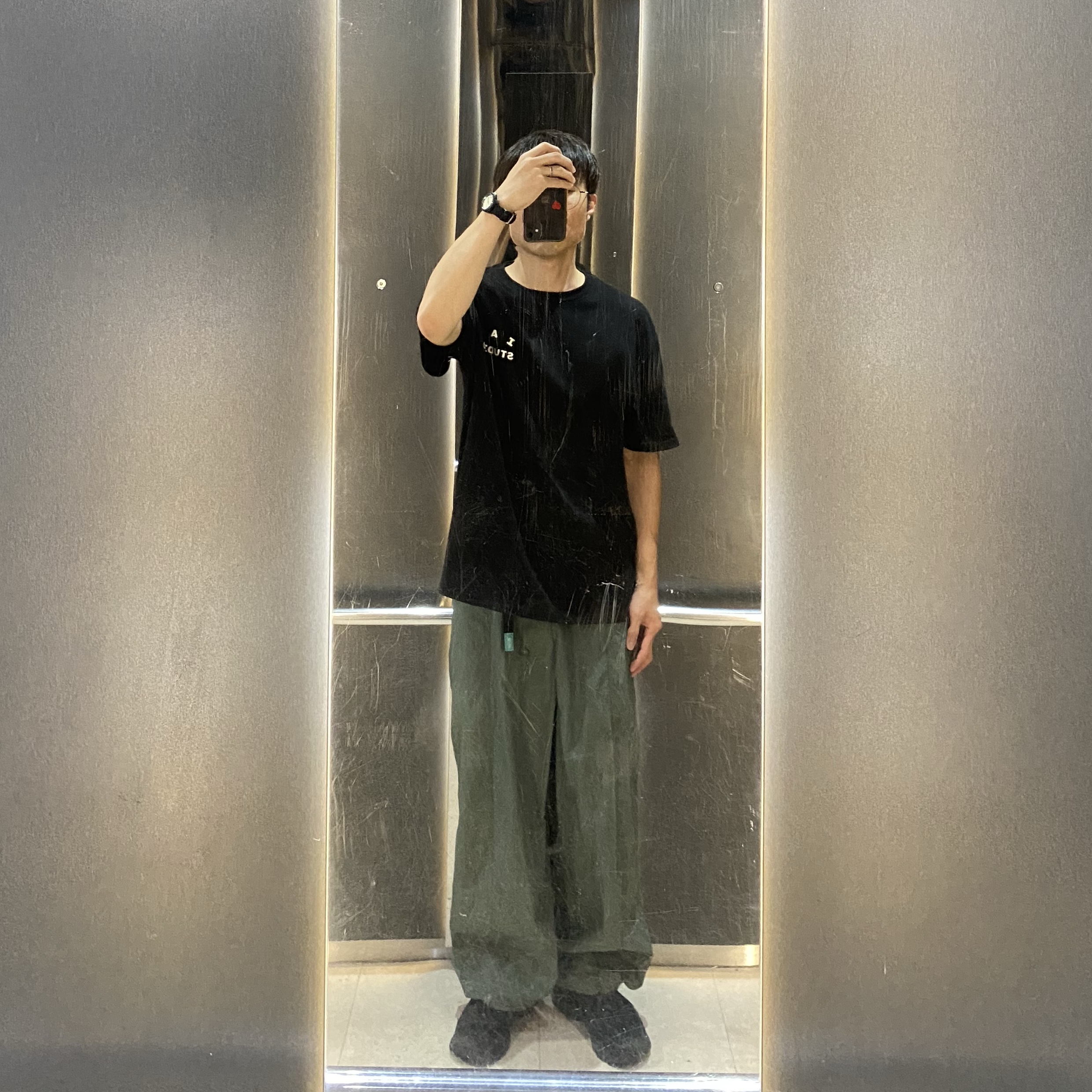 Nike Zoom Vomero 5 SP Black, IAB Studio Basic T-Shirt Black White 착용 스타일