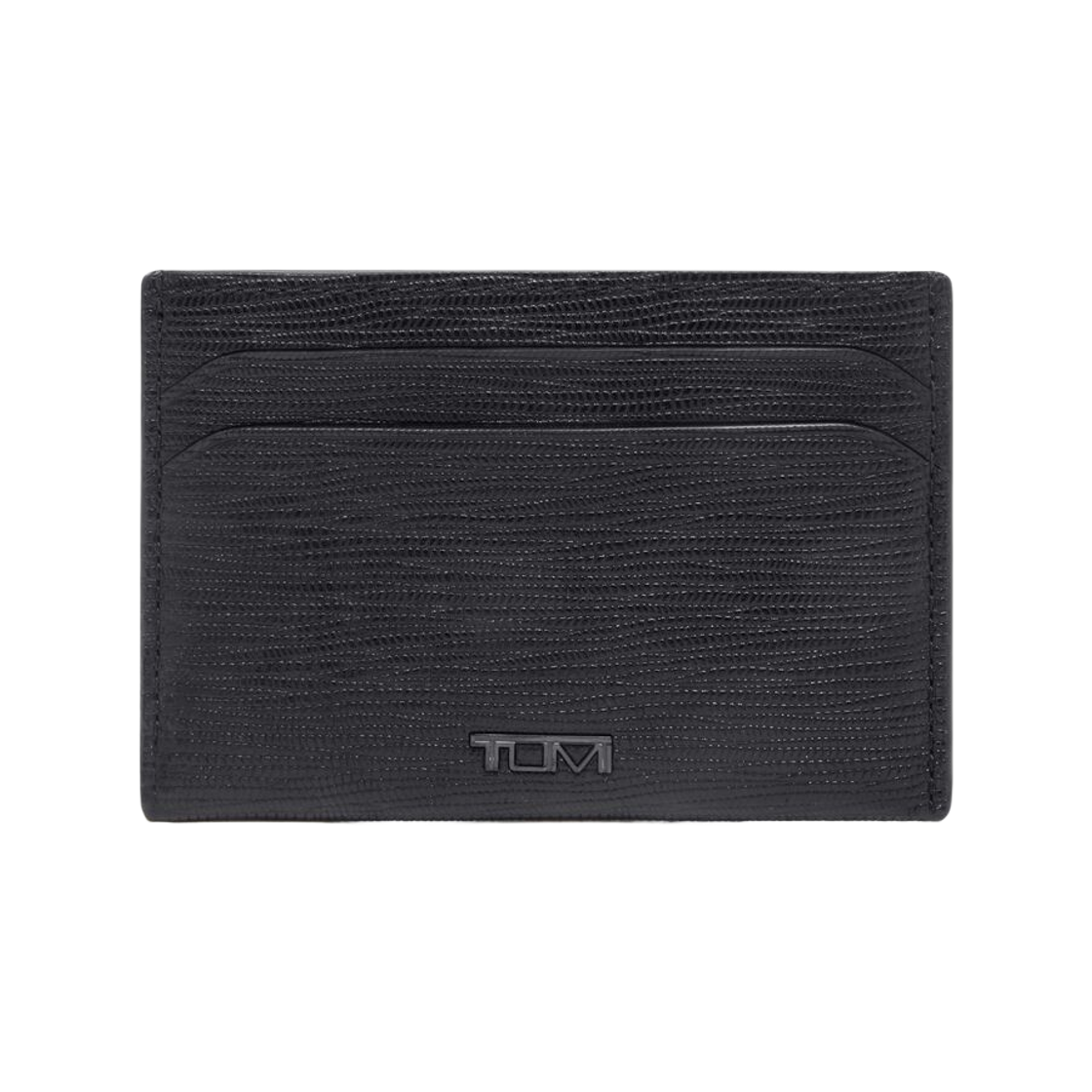 01262159DEM Tumi Nassau Slim Card Case Black Embossed