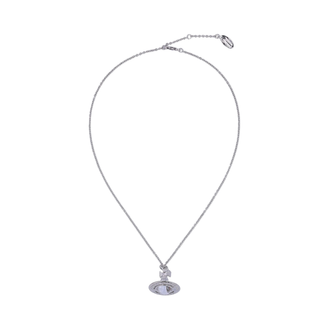 63020113-02P116 (W) Vivienne Westwood Pina Small Orb Pendant Necklace Platinum Crystal